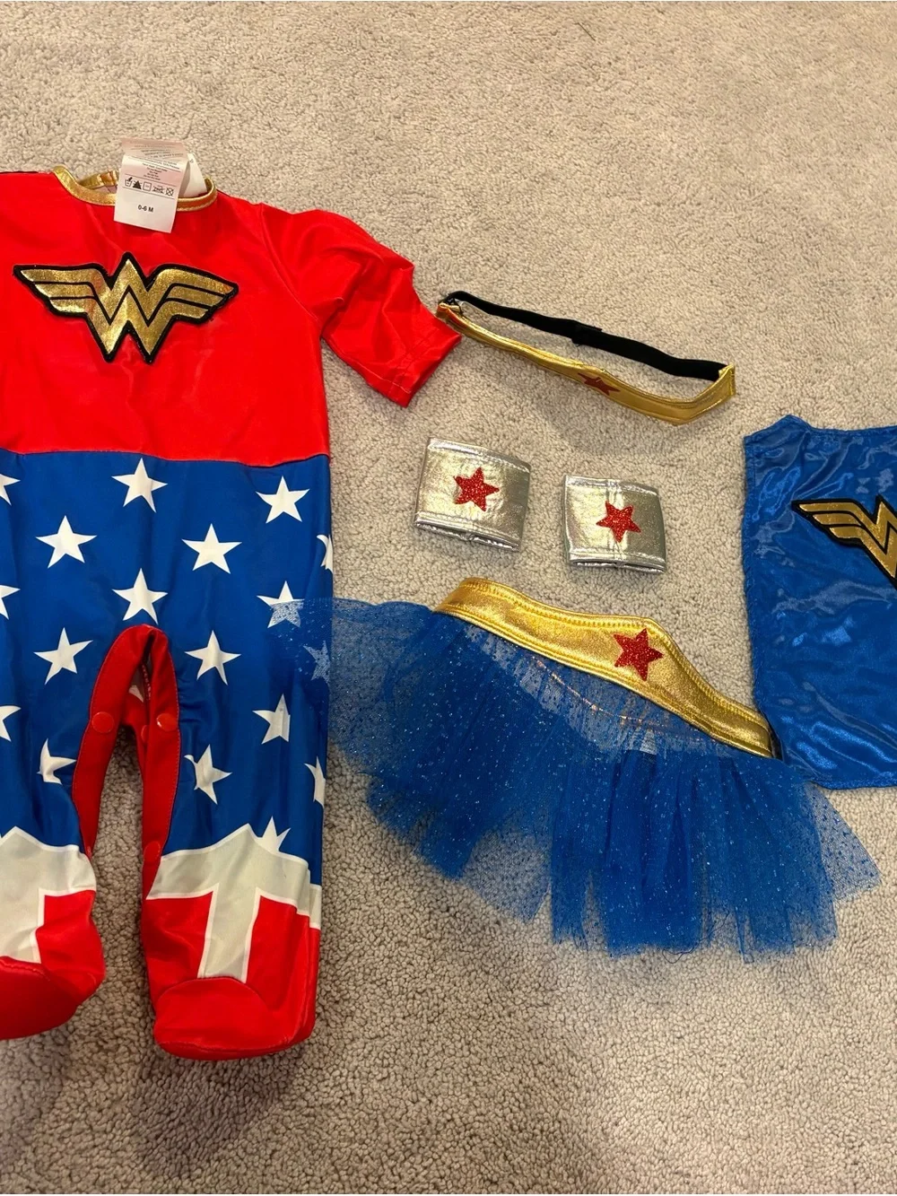 Wonder Woman Infant Costume - Red & Gold 0-6 mo